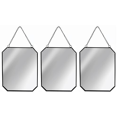 GreyZouq Assorted trio of 3 wall mirrors (3 Rectangular) 1