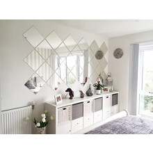 W Waterstone Mirrors & Frames 30 x 30cm Square Glass Mirror Tiles (6)