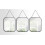 GreyZouq Assorted trio of 3 wall mirrors (3 Rectangular) 1
