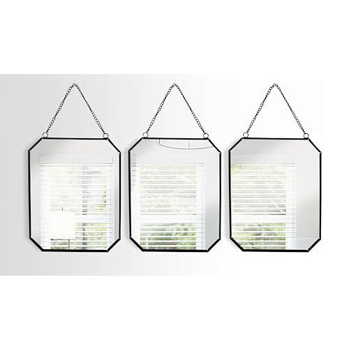 GreyZouq Assorted trio of 3 wall mirrors (3 Rectangular)
