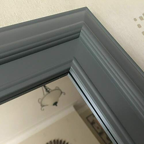 DEENZ GREY WALL MIRROR square frame dorset country style wall mirror 55x55cm 1