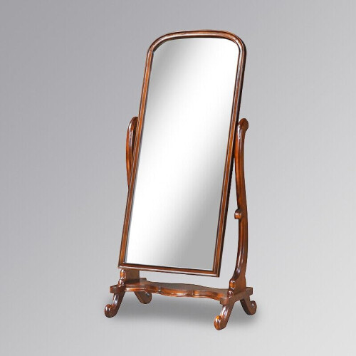 Full Length Cheval Mirror -Floor Standing - Solid Mahogany wood - Chestnut Color 1