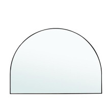 Home Selections Arched Overmantel Wall Mirror, 28" X 20" (70 X 50 CM), Arch Metal Frame, Black