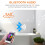 EVOLVE Bluetooth LED Bathroom Mirror with Speaker, Three touch sensor buttons, heated demister pad, Dimmable Cool white light (600x800 with Speaker, 3