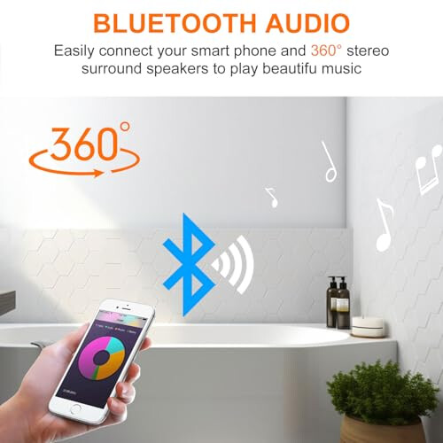EVOLVE Bluetooth LED Bathroom Mirror with Speaker, Three touch sensor buttons, heated demister pad, Dimmable Cool white light (600x800 with Speaker, 2