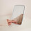 raxter Makeup Mirror Touch Screen Lighted Mirror with LED Brightness Adjustment, Portable USB Rechargeable (Pink) 5