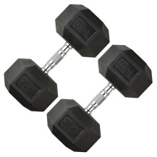 Hex Dumbbells Pair 2.5kg to 60kg Anti-Roll Design Rubber Coated Free Weights Dumbbell Set for Home Gym Strength Training Muscle Toning & Weightlifting