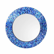 Harrow Decor Mosaic Mirror in Blue Colour, WM-097S'', Size 18''