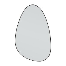Home Selections Irregular Wall Mirror Black 40 x 60cm, Asymmetrical Pebble Mirror, Metal Framed, Wall Mounted
