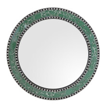 Harrow Decor Green Crackle Mosaic Mirror WM-050B, Size 24''