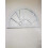 DEENZ White Half Circle Palladian Arch Window Style Mirror 66X37Cm 2