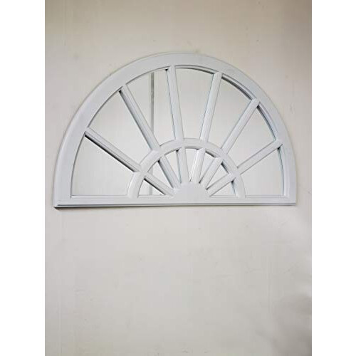 DEENZ White Half Circle Palladian Arch Window Style Mirror 66X37Cm 1