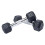 DKN Rubber Hex Dumbbells - Black, 2 x 2 kg 2