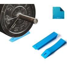 Bagulet Deadlift Jack Alternative - 1 Pair - Lift Bar Making Loading and Unloading Weight Plates Easy - Ideal for Home Gym - Rubber Wedge Fits Your