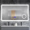 1600x800 Rectangular Bathroom Mirror,3 Colors Dimmable LED Light,3X Magnifier,Clock,Anti-fog,Memory function,Sensor touch,IP44 1