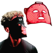 Men's LED Face Mask | Buff Co 4 Colour Light Therapy Facial Device for Men | Red, Blue, Near-Infrared & Yellow Wavelengths | Rechargeable Skincare