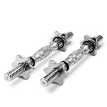 PROIRON Dumbbell Bar 14 Inches Spinlock Dumbbell Handles Standard 1? Weight Bar (Pair with 4 Metal Spinlock Collars)