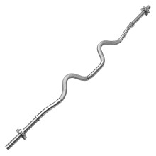 PROIRON EZ Bar, EZ Curl Bar 1 inch, Curling Bar 4ft, 1200mm Weight Lifting Bar with Spinlock Collars, Solid weights Bar for Weightlifting Bicep Muscle