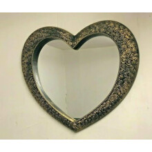 LARGE HEART SHAPE GOLD/BLACK WALL MIRROR HOME DECOR LIVING ROOM WALL MIRROR HEART WALL MIRROR