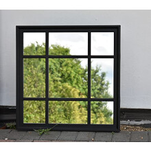 SQAURE SHAPE WINDOW STYLE WALL MIRROR SIMPLY STYLISH DECOR MIRROR BLACK WALL WINDOW MIRROR 61x61CM