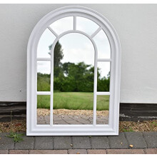 70x50cm WINDOW STYLE WALL MIRROR SIMPLY STYLISH DECOR MIRROR WHITE WALL WINDOW MIRROR (WHITE)