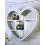 DEENZ WHITE HEART MIRROR SHELF 6 SECTIONS DECORATIVE WALL SHELF WALL MIRROR BEST GIFT FOR LOVE ONE'S 1