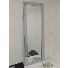 DEENZ Glitter State Line Font Silver Mirror Rectangle Shape Full Length Wall Mirror Frame Beautiful Decoration Art Piece Gift (40cm x 110cm)