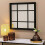 SQAURE SHAPE WINDOW STYLE WALL MIRROR SIMPLY STYLISH DECOR MIRROR BLACK WALL WINDOW MIRROR 61x61CM 2