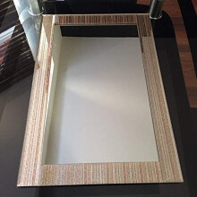 DEENZ Large Gold Glitter Frame Mirror Stylish Modern Lounge Bedroom Hallway Wall Mirror 90x60cm Best Gift