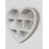 DEENZ WHITE HEART MIRROR SHELF 6 SECTIONS DECORATIVE WALL SHELF WALL MIRROR BEST GIFT FOR LOVE ONE'S 2
