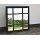 SQAURE SHAPE WINDOW STYLE WALL MIRROR SIMPLY STYLISH DECOR MIRROR BLACK WALL WINDOW MIRROR 61x61CM 4