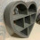 DEENZ GREY HEART MIRROR SHELF 6 SECTIONS DECORATIVE WALL SHELF WALL MIRROR BEST GIFT FOR LOVE ONE'S 3