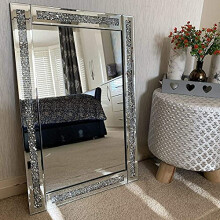 JEWEL WALL MIRROR LOOSE DIAMANTE NEW CRYSTAL DECOR MIRROR GIFT 60CM x 40CM
