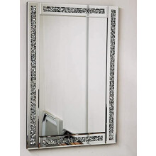 LondonMart CRYSTAL GLASS JEWEL WALL MIRROR LOOSE DIAMANTE NEW CRYSTAL SQUARE DECOR MIRROR GIFT 60X4CMCRYSTAL GLASS JEWEL WALL MIRROR LOOSE DIAMANTE