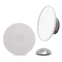 bosign Detachable Cosmetic Mirror X20. Magnifying AirMirror. Removable. White. Hidden suction cup fitting. Magnetic fastener (Ø 11,2 cm)