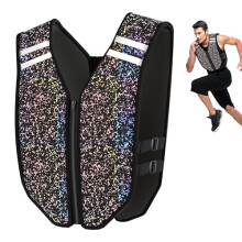 PROIRON Weighted Vest Soft Washable for Men Women 3kg 5kg 8kg 10kg, Fully Reflective Running Weight Vest, No Leakage Weighted Vest for Fitness,