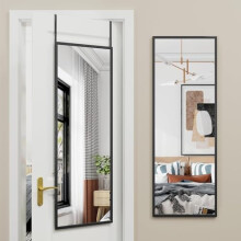Antok Door Mirror, Full Length Mirror Over The Door, 14'' x 48'' Hanging Mirror, Rectangular Wall Mirror, Wall Mounted/Hanging/Leaning, Home Decor,