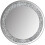JAYOGLA Crushed Diamond Round Silver Mirror, 40x40 cm, Frameless Wall Hanging 1