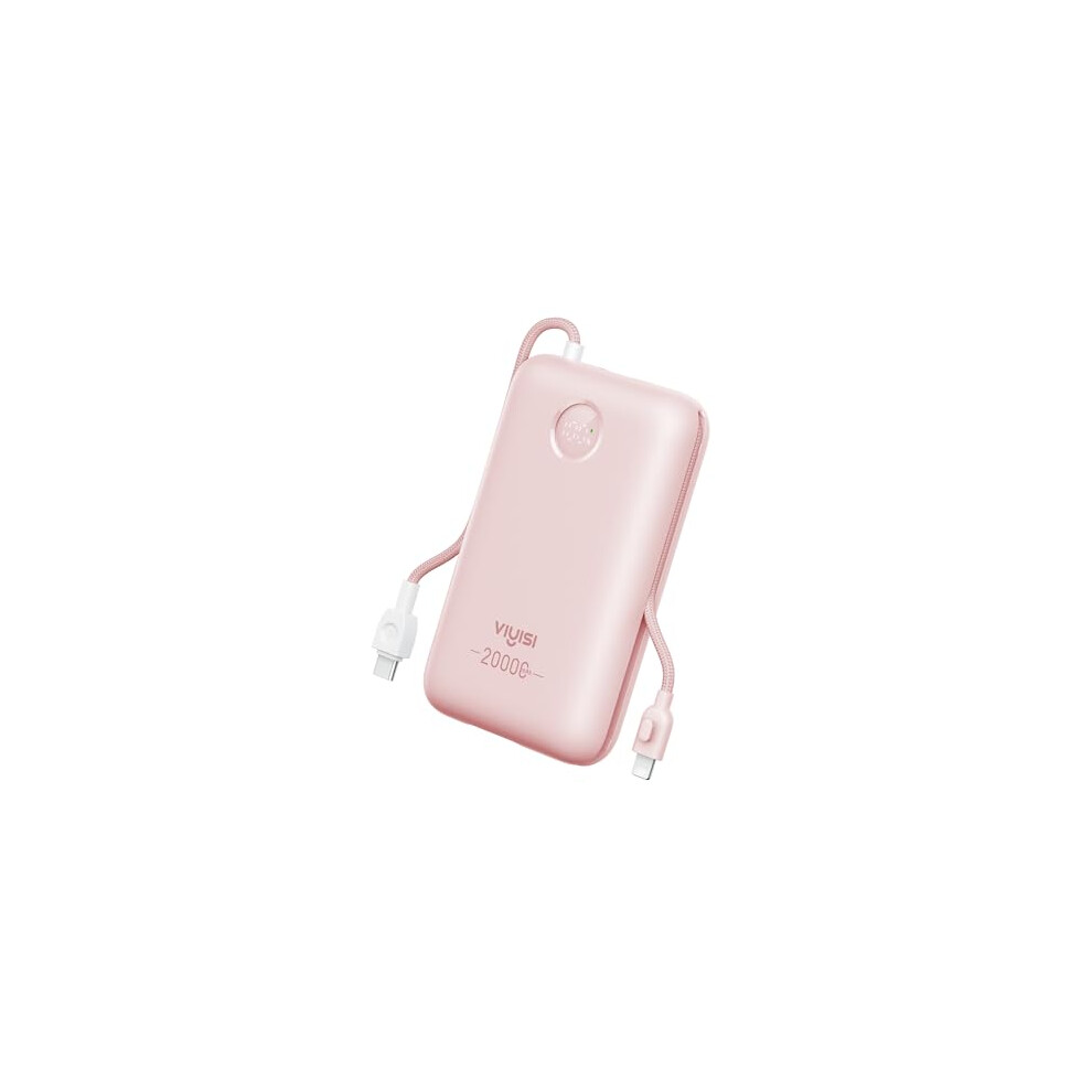 Photos - Charger Viyisi 30W Fast Charging Power Bank 20000mAh,Portable  USB C Built-in Cables,Compact Battery Pack Compatible with iPh 