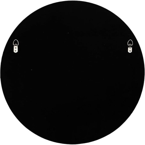 JAYOGLA Crushed Diamond Round Silver Mirror, 40x40 cm, Frameless Wall Hanging 2
