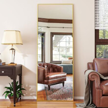 Koonmi Full-Length Mirror, 52161cm, Rectangular Floor Mirror, Rectangular Aluminium Alloy Frame, Tempered Glass, for Bedroom, Living Room, Bathroom