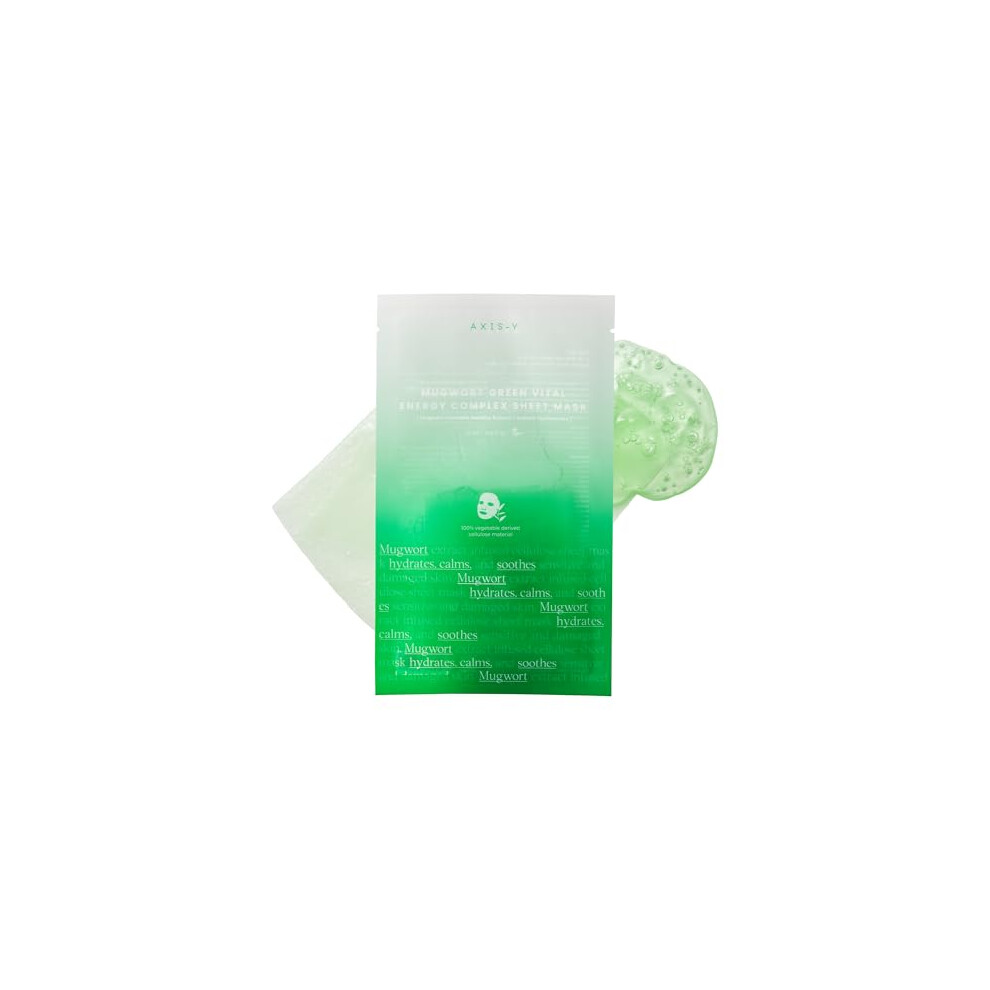 Axis-Y [Axis-Y] 61% Mugwort Green Vital Energy Complex Sheet Mask Set 27 Ml X 5 Pieces