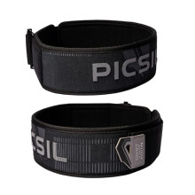PICSIL - Neoprene Lumbar Belt for Weightlifting | Official Competition Support | Versatile Buckle | Comfort & Durability | Ideal for Powerlifting &