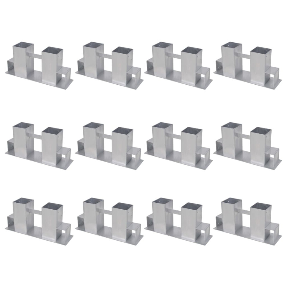 Vidaxl (Silver, 12 Pcs) 4/8/12X Firewood Stacking Aids Steel Silver Firewood Storage Holder