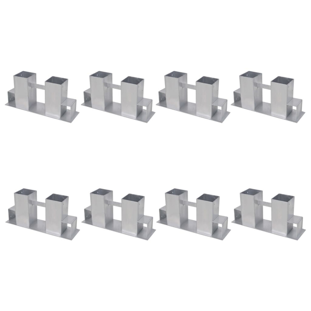 Vidaxl (Silver, 8 Pcs) 4/8/12X Firewood Stacking Aids Steel Silver Firewood Storage Holder