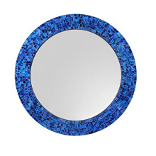 Harrow Decor Big Mosaic Mirror in Blue Colour, size 24''