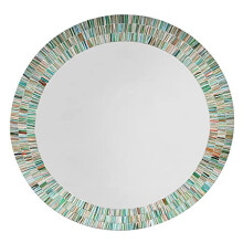 Harrow Decor Big Mosaic Mirror in Green Rainbow style, size 24''