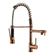 yao96266 Pull Out Kitchen Tap, Kitchen Faucet With 2 Spray Settings, Kitchen Mixer Faucet With Hot And Cold Settings, Rose Gold