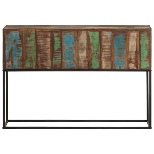 VidaXL vidaXL Console Table Hall Side Table End Table Solid Wood Reclaimed and Iron 1