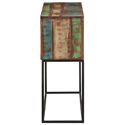 VidaXL vidaXL Console Table Hall Side Table End Table Solid Wood Reclaimed and Iron 2